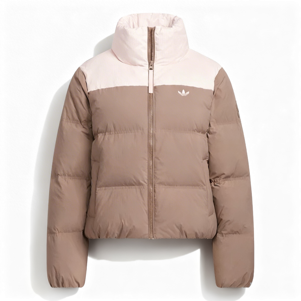 Adidas Short Down Puff Jacket Trace Brown