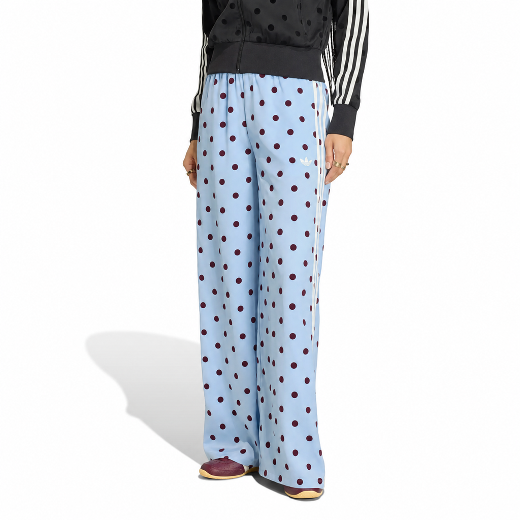 Adidas Women's Satin Polka Dots Wide Leg Pant Clear Sky