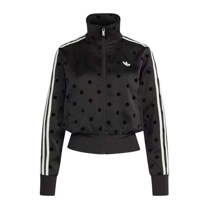 Adidas Women's Satin Polka Dots TT Track Jacket Black
