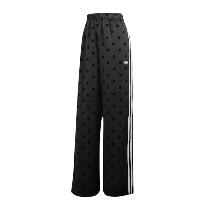 Adidas Women's Satin Polka Dots Wide Leg Pant Black