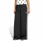 Adidas Women's Satin Polka Dots Wide Leg Pant Black