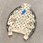 Adidas Women's Satin Polka Dots TT Track Jacket Off White