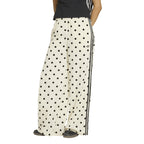 Adidas Women's Satin Polka Dots Wide Leg Pant Off White