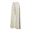 Adidas Women's Satin Polka Dots Wide Leg Pant Off White