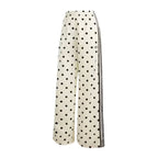 Adidas Women's Satin Polka Dots Wide Leg Pant Off White