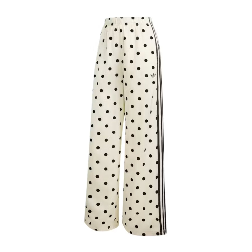 Adidas Women's Satin Polka Dots Wide Leg Pant Off White