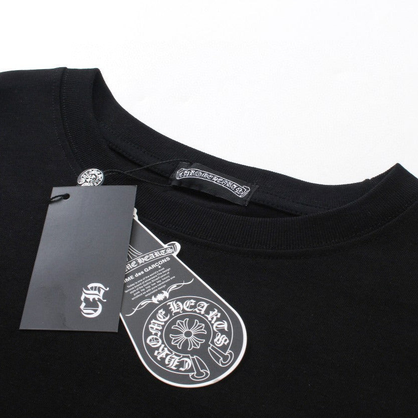 Chrome Hearts T-Shirt Cross Cemetery Paint Drips Black