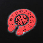 Chrome Hearts T-Shirt Red Horse Shoe Logo Pocket Black