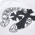 Chrome Hearts T-Shirt Horse Shoe Logo x Cross White