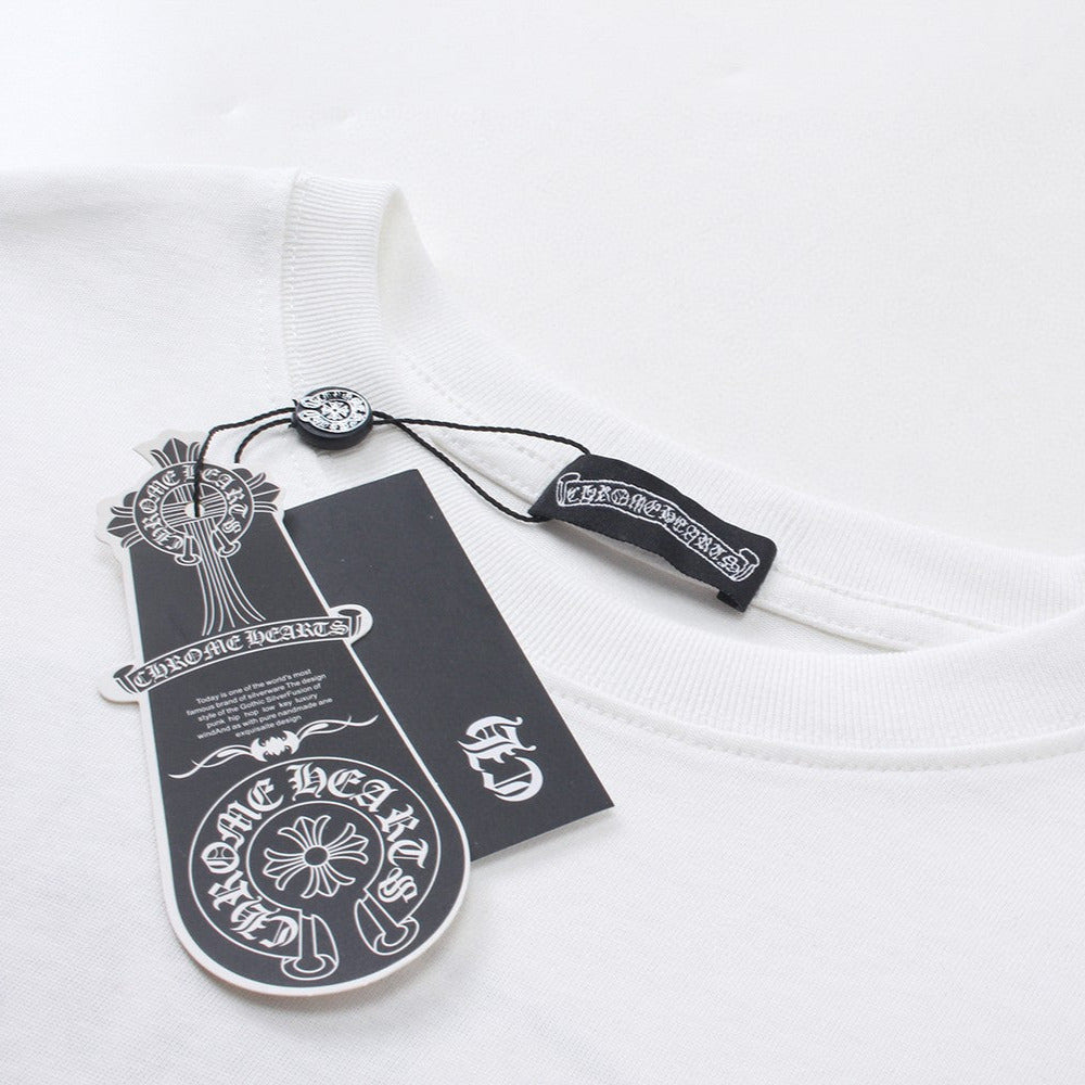 Chrome Hearts T-Shirt Horse Shoe Logo x Cross White