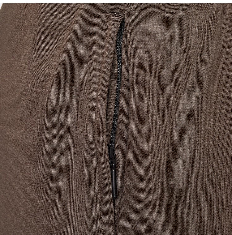 Nike Standard Therma FIT Men's Fleece Lined Straight Leg Basketball Pants Brown
