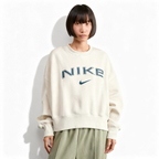 Nike Sportswear Phoenix Fleece Oversized Crew Neck Sweater Beige