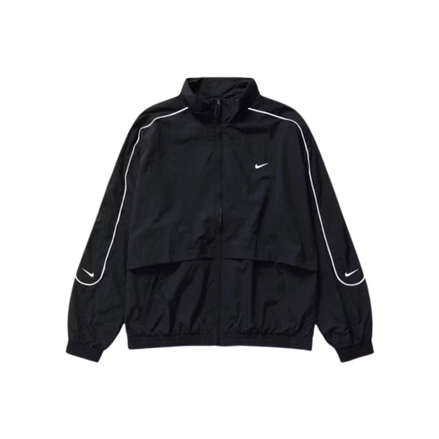 Nike Solo Swoosh Woven Track Jacket Black White