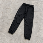 Nike Solo Swoosh Woven Track Pants Black White